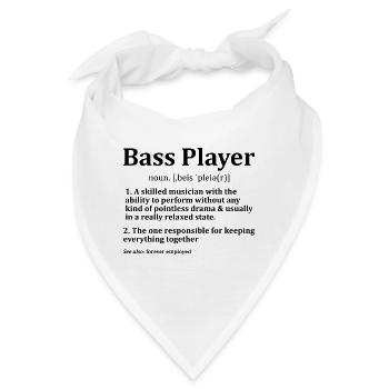 Bass Player Gitarre Musik Geschenk Note - Bandana - Weiß - Vorne