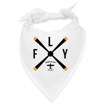 Designed for flight Geschenk Flugzeug Copilot - Bandana - Weiß - Vorne