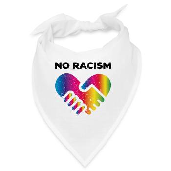 No racism Geschenk Toleranz Menschenrechte - Bandana - Weiß - Vorne