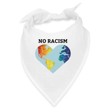 No racism Toleranz Geschenk Menschenrechte - Bandana - Weiß - Vorne