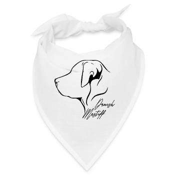 DANISH MASTIFF Profil Hunde Hund Wilsigns - Bandana - Weiß - Vorne