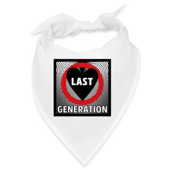 Letzte Generation - Stolz auf Klimaschutz - Bandana - Weiß - Vorne
