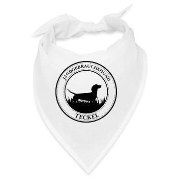 Teckel Jagdgebrauchshund Jagdhunde Hunde Wilsigns - Bandana - Weiß - Vorne