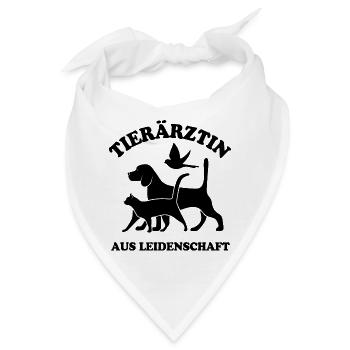 Tierärztin aus Leidenschaft - Bandana - Weiß - Vorne