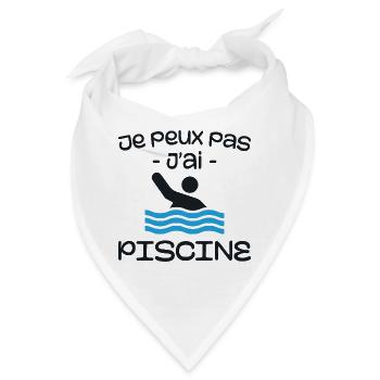 Ich kann kein Schwimmbad haben - Bandana - Weiß - Vorne