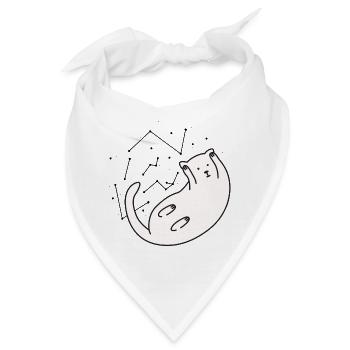Space Cat Version 2 - Bandana - Weiß - Vorne