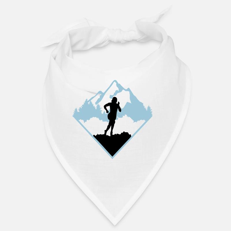 Trail running, runner, run - Bandana - white