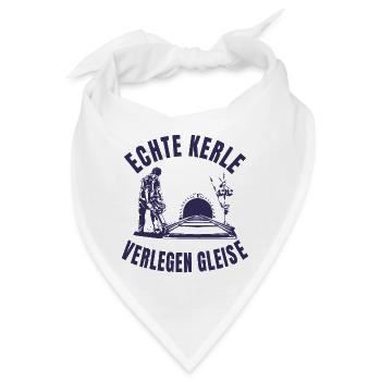 Echte Kerle verlegen Gleise - Bandana - Weiß - Vorne