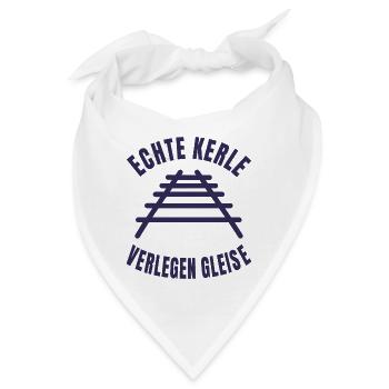 Echte Kerle verlegen Gleise Schienen - Bandana - Weiß - Vorne