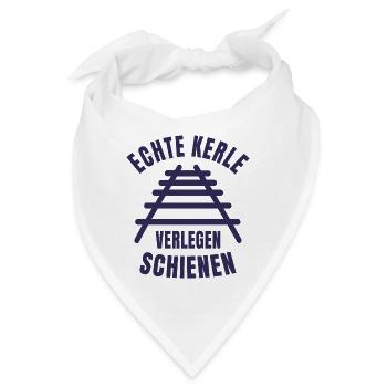 Echte Kerle verlegen Schienen Gleise - Bandana - Weiß - Vorne