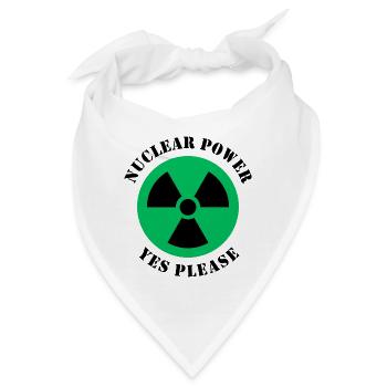 Atomkraft Ja bitte, Ja zu Atomenergie - Bandana - Weiß - Vorne