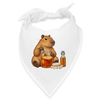 Capybara braut Kombucha - Bandana - Weiß - Vorne