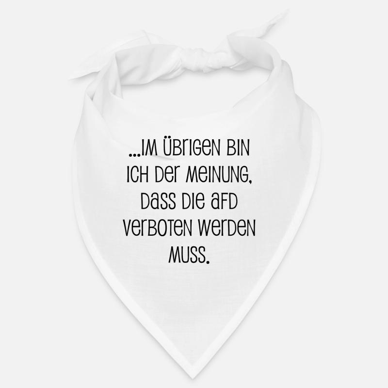 für AfD Verbot - Bandana - Weiß