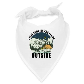I love peeing outside - Bandana - Weiß - Vorne