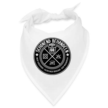 Farben änderbar | Schonend Behandeln 60er Geschenk - Bandana - Weiß - Vorne