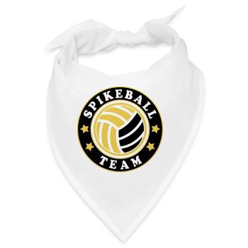 Farben änderbar | Roundnet Spikeball Team Fun - Bandana - Weiß - Vorne