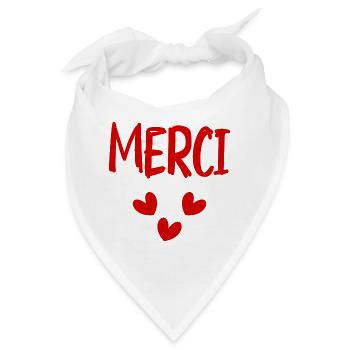 VIELEN DANK. DANKE. VIELEN DANK. JAHRESTAG. GEBURT. - Bandana - Weiß - Vorne