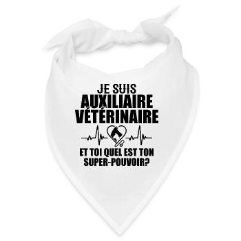 Tierarzthelfer Beruf Tier Hund Katze - Bandana - Weiß - Vorne