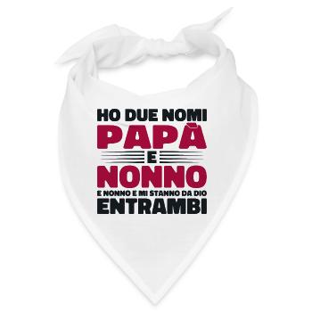 Papa und Opa - Bandana - Weiß - Vorne