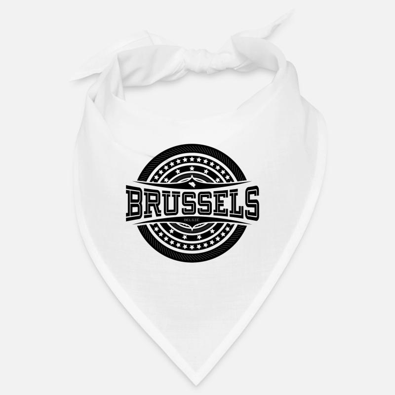 Brüssel Schwarz - Bandana - Weiß