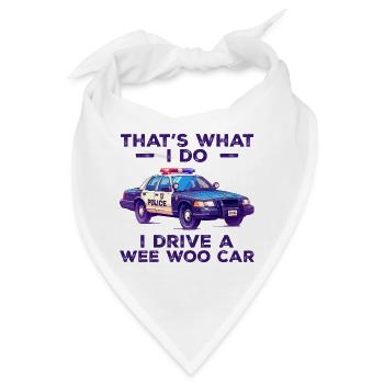 Das ist es, was ich tue, ich fahre ein kleines Auto - Bandana - Weiß - Vorne