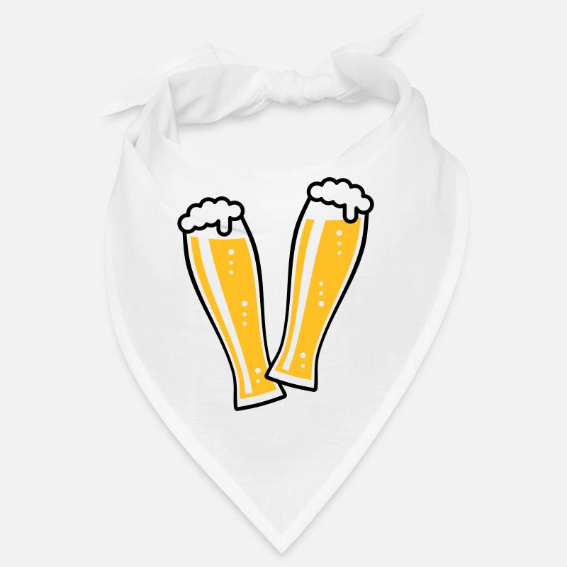 2 Weißbiergläser Stoßen An (Bier Weizenbier / 2C) Bandana