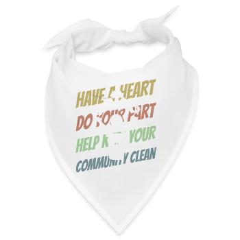 Littering Verschmutzung Umweltbewußtsein - Bandana - Weiß - Vorne