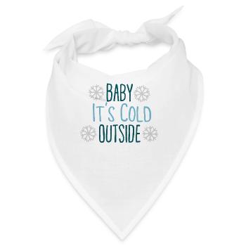 Baby It's Cold Outside Schneeflocke Wintermotiv - Bandana - Weiß - Vorne