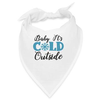 Baby It's Cold Outside Schneeflocke Wintermotiv - Bandana - Weiß - Vorne