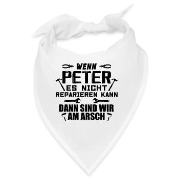 Wenn Peter es nicht reparieren kann - Bandana - Weiß - Vorne