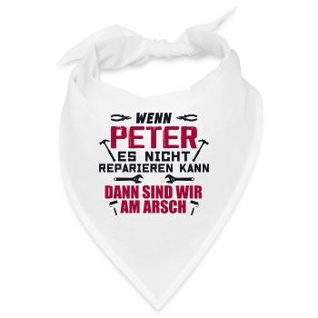 Wenn Peter es nicht reparieren kann - Bandana - Weiß - Vorne