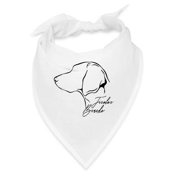 TIROLER BRACKE Profil Hunde Hund Jagdhund Wilsigns - Bandana - Weiß - Vorne