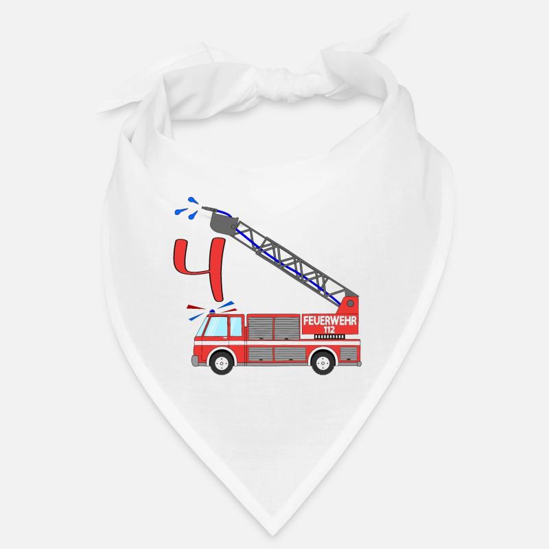 Feuerwehrauto 4. Geburtstag Bandana