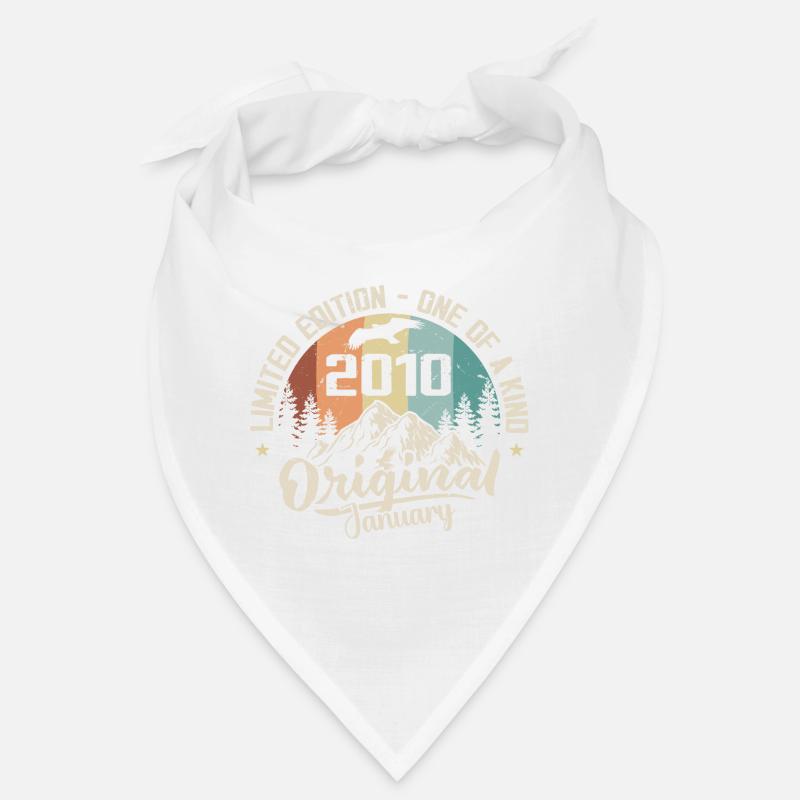 Janvier 2010 Original Cadeau D'anniversaire 16 Ans - Bandana - blanc