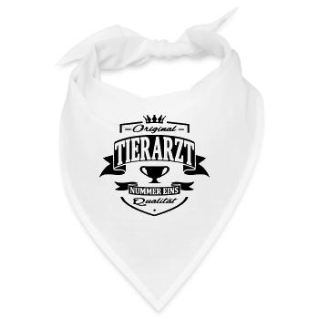 tierarzt - Bandana - Weiß - Vorne