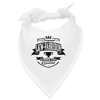LKW fahrerin - Bandana - Weiß - Vorne