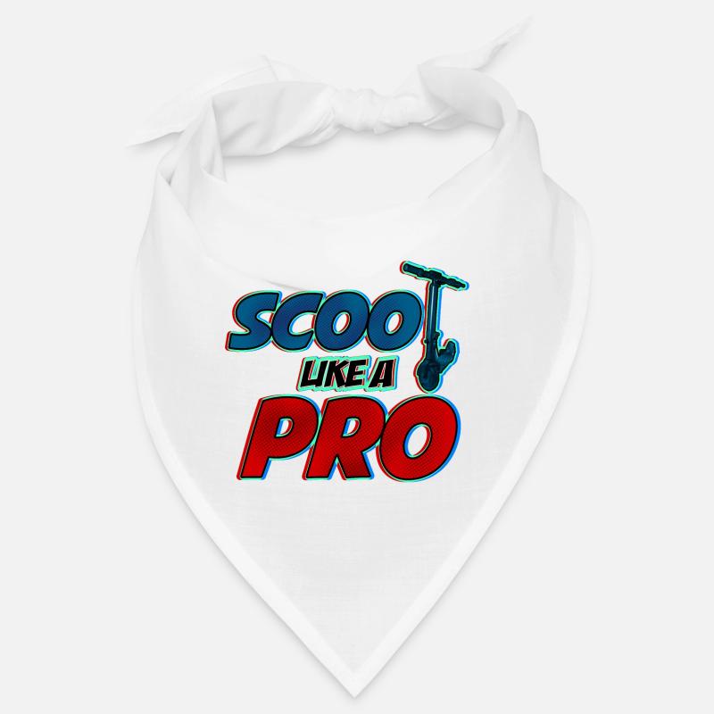 Scoot comme un Pro! Cadeau cool pour les scooters cascadeurs - Bandana - blanc