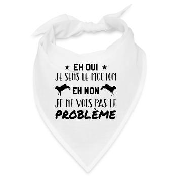 Ich rieche die Schafe - nein, ich sehe das Problem nicht - Bandana - Weiß - Vorne