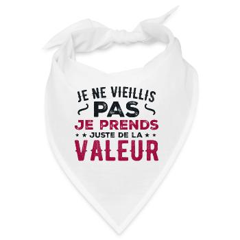 Ich werde nicht alt, ich steigere nur an Wert - Bandana - Weiß - Vorne