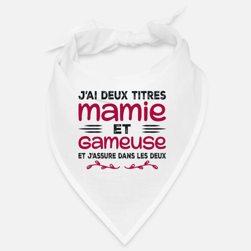 Zwei Titel Granny Gameuse | Geek | Großmutter - Bandana - Weiß