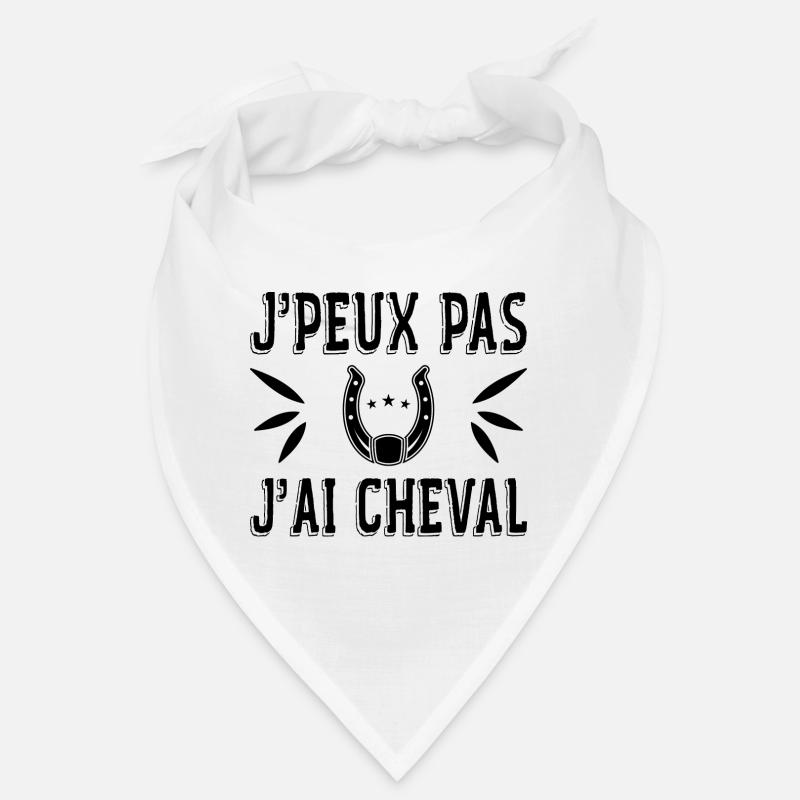 J'peux Pas J'ai Cheval - Bandana - blanc