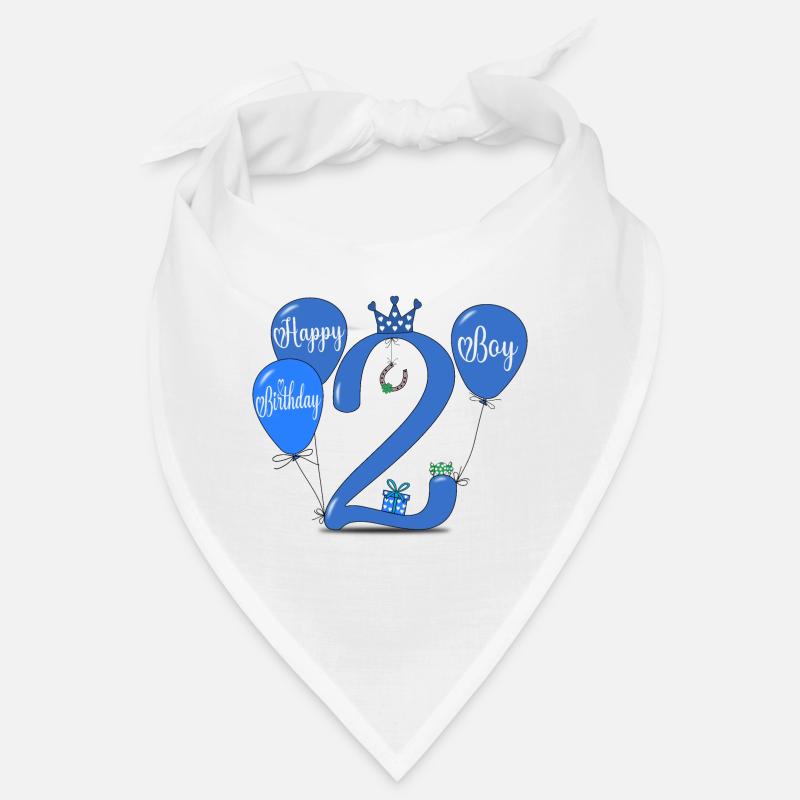 2 Geburtstag Boy Luftballon Bandana