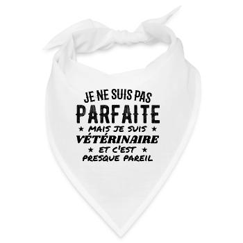 Nicht perfekt, aber vetivistisch - Bandana - Weiß - Vorne