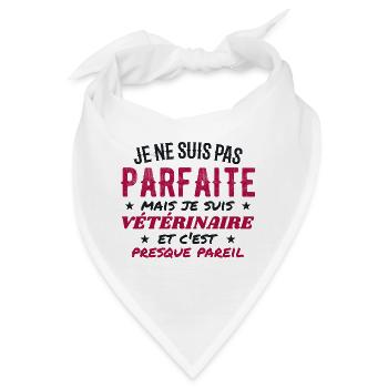 Nicht perfekt, aber vetivistisch - Bandana - Weiß - Vorne