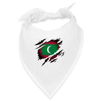 Malediven im Herzen - Bandana - Weiß - Vorne