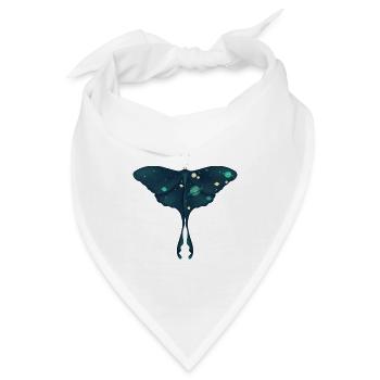 Kosmische Motte - Bandana - Weiß - Vorne