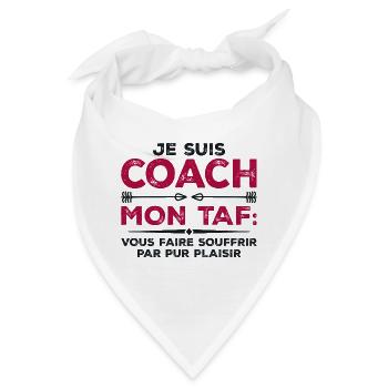 Ich bin Trainer, Humor Geschenk Sporttrainer - Bandana - Weiß - Vorne