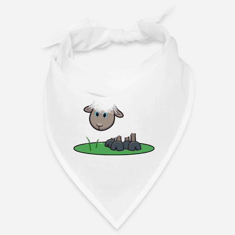 Schaf lustig mit Pusteblume witziges Geschenk - Bandana - Weiß