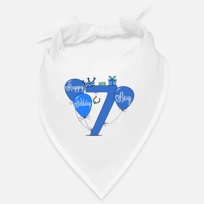 7 Birthday Boy Balloon Bandana
