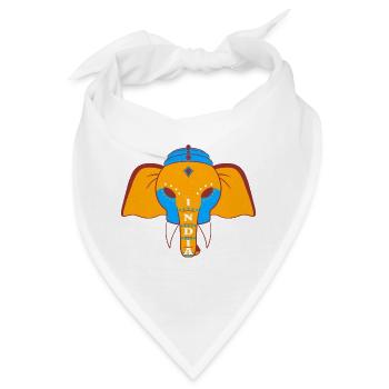 Indien Inder Hindu Stolz Flagge Land I Geschenk - Bandana - Weiß - Vorne
